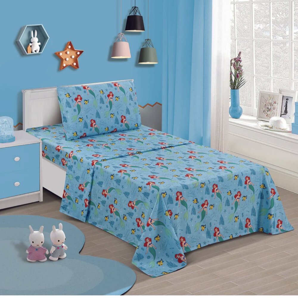 Ariel Little Mermaid Twin size sheet Set